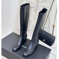 Most Popular Chanel Stretch Lambskin Heel High Boots 5cm Black 819051