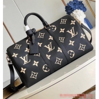 Famous Brand Louis Vuitton Keepall Bandouliere 45 M46671 Black