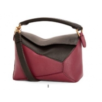 Good Product Loewe Classic leather Puzzle bag 47398 Chocolate&Burgundy