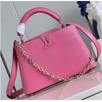 Popular Style Louis Vuitton Capucines Lizard print BB M21043 Rose