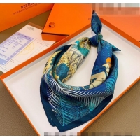 Inexpensive Hermes Le Carnaval des Animaux Silk Sqaure Scarf 50x50cm H8062 Dark Blue 2023