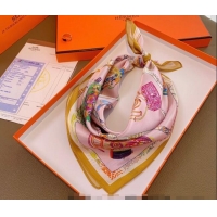 Cheapest Hermes Chevaloscope Silk Sqaure Scarf 50x50cm H8063 Light Pink 2023