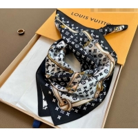 Hot Style Louis Vuitton Trunk Silk Sqaure Scarf 50x50cm LV10183 Black 2023