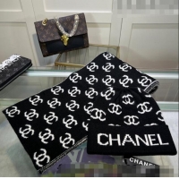 Buy Cheap Chanel CC Knit Hat and Scarf Set CH101807 Black/White 2023