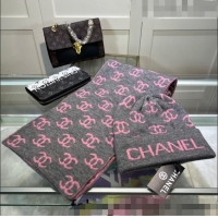 Top Quality Chanel CC Knit Hat and Scarf Set CH101807 Grey 2023