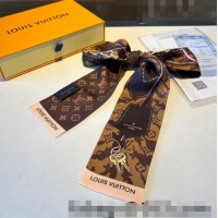 Original Cheap Louis Vuitton Bandeau Scarf 8x120cm 1028 Brown 2023