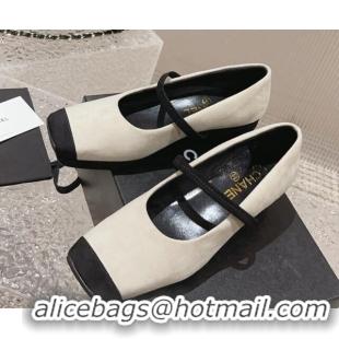 Best Product Chanel Suede Square Mary Janes Wedge Pumps White 828027