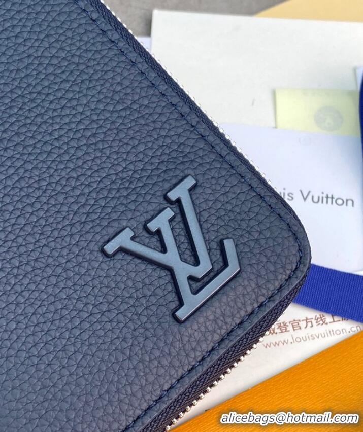 New Design Louis Vuitton Zippy Wallet Vertical M81743 dark blue