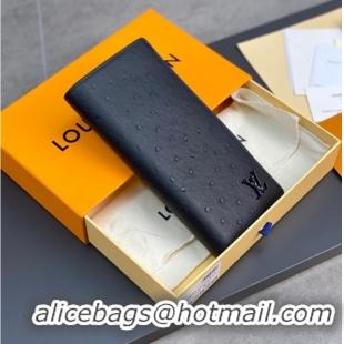 Good Quality Louis Vuitton BRAZZA WALLET N82509 Black