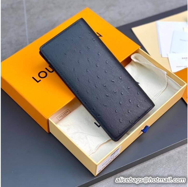 Good Quality Louis Vuitton BRAZZA WALLET N82509 Black