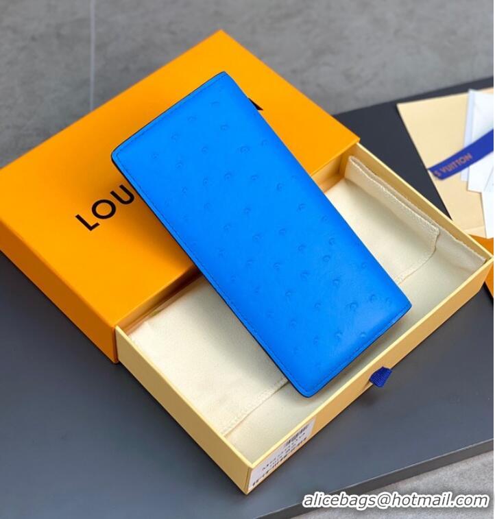 Super Quality Louis Vuitton BRAZZA WALLET N82509 Blue