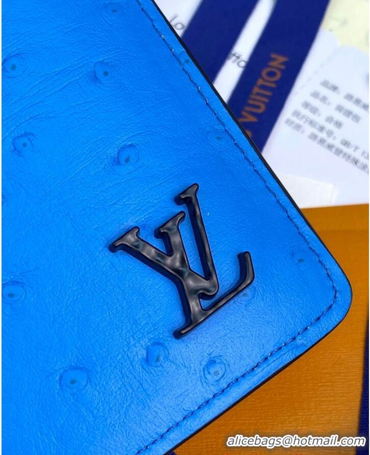 Super Quality Louis Vuitton BRAZZA WALLET N82509 Blue