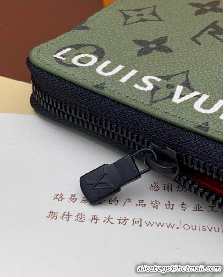 Buy Cheapest Louis Vuitton Zippy Vertical Wallet M82799 Khaki Green