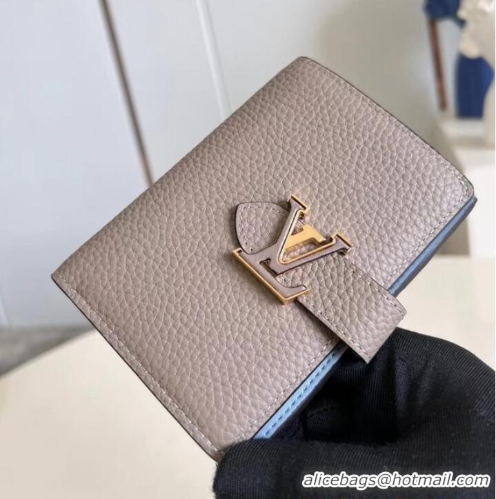 Unique Discount Louis Vuitton Vertical Compact Wallet M82461 Gray