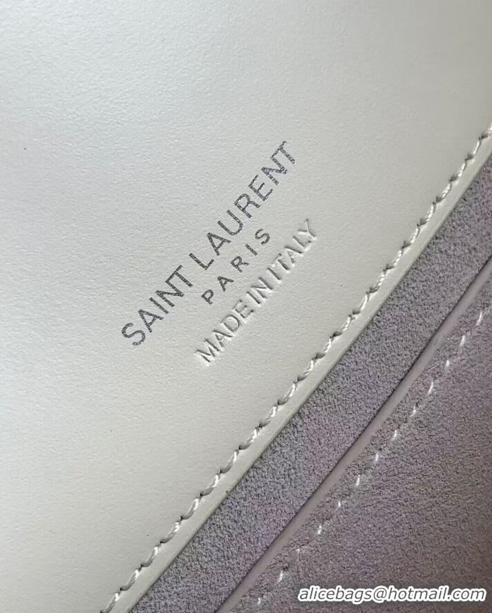 Unique Discount SAINT LAURENT LE 37 SMALL IN SHINY LEATHER 7490362 WHITE