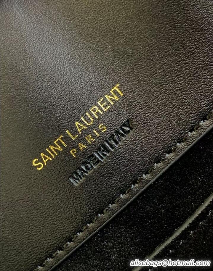 Buy Inexpensive SAINT LAURENT LE 37 SMALL IN SHINY LEATHER 7490362 BLACK