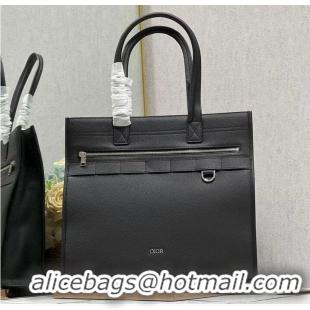 Inexpensive Dior SAFARI TOTE BAG Black Grained Calfskin 1ESSH224Y