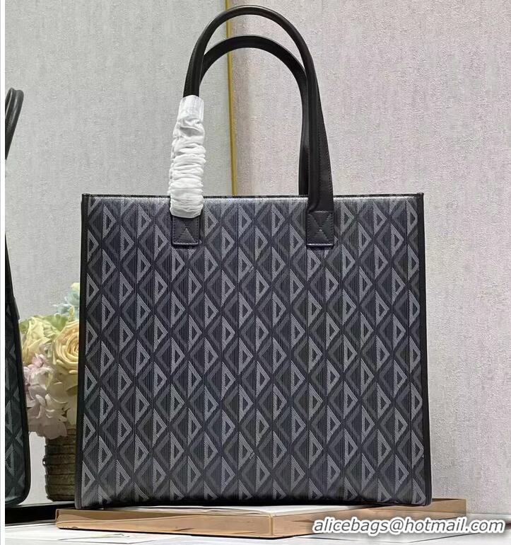 Top Quality Dior Essentials SAFARI TOTE BAG Black Dior Oblique Jacquard and Grained Calfskin 1bSSH22