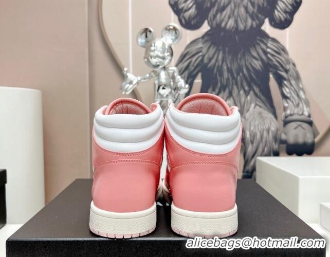 Buy Luxury Chanel Quilted Calfskin High-top Sneakers Light Pink 901046