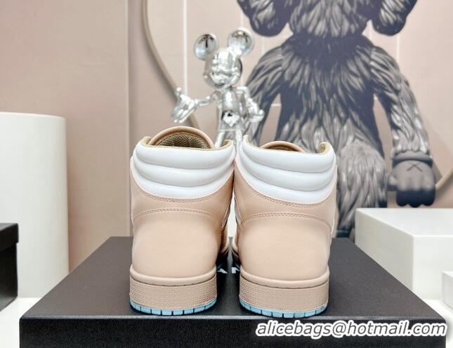 Unique Style Chanel Quilted Calfskin High-top Sneakers Nude Pink 901050