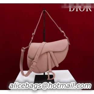 Super Quality Dior Mini/Medium Saddle Bag with Strap in Grained Calfskin CD1117 All Pink 2023