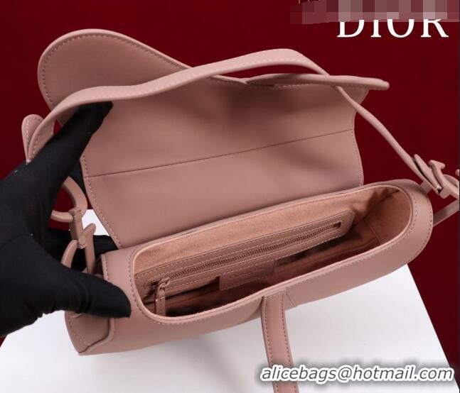 Super Quality Dior Mini/Medium Saddle Bag with Strap in Grained Calfskin CD1117 All Pink 2023