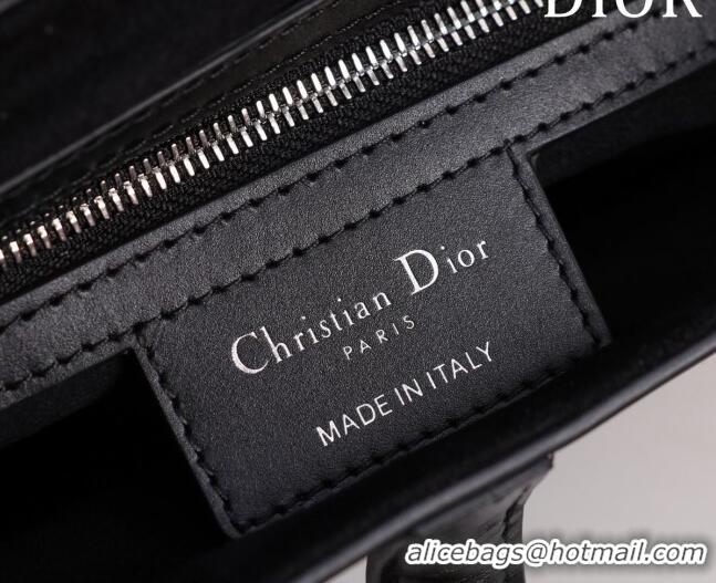 Trendy Design Dior Medium Saddle Bag with Studs in Smooth Calfskin CD1117 Black/Silver 2023 