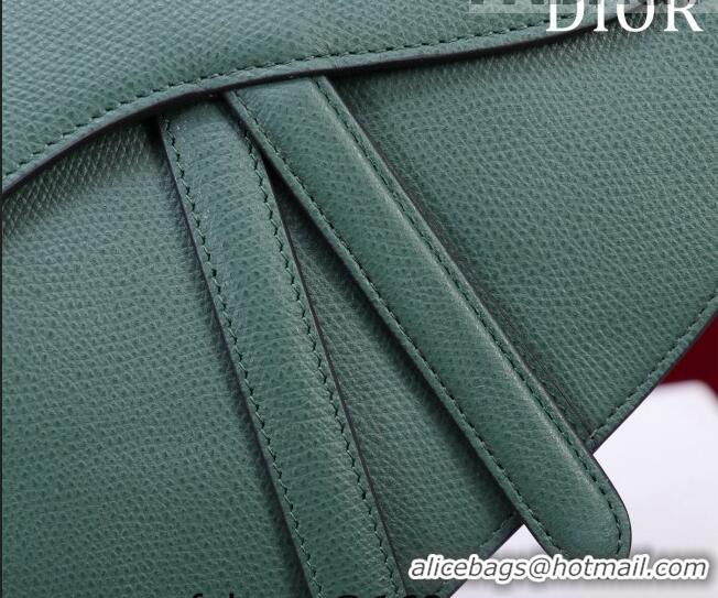 Top Quality Dior Mini/Medium Saddle Bag with Strap in Grained Calfskin CD1117 Dark Green 2023