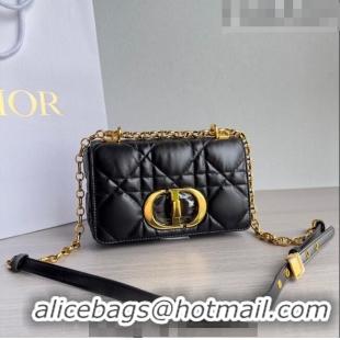 Shop Discount Dior Small Caro Chain Bag in Quilted Macrocannage Calfskin M9241 Black/Gold 2023