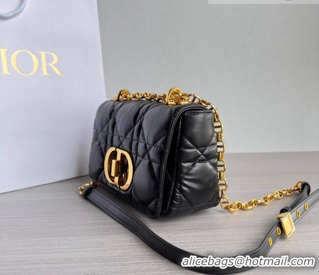 Shop Discount Dior Small Caro Chain Bag in Quilted Macrocannage Calfskin M9241 Black/Gold 2023