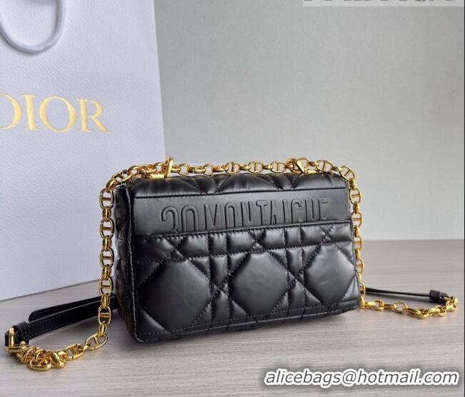 Shop Discount Dior Small Caro Chain Bag in Quilted Macrocannage Calfskin M9241 Black/Gold 2023