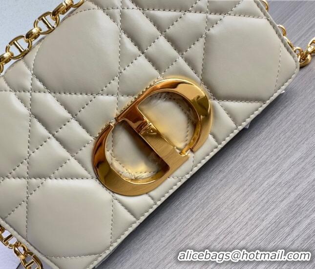 Top Quality Dior Small Caro Chain Bag in Quilted Macrocannage Calfskin M9241 Light Beige 2023