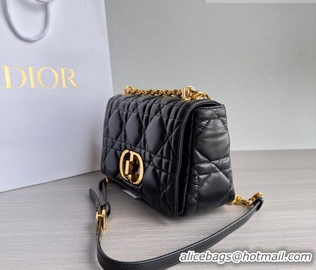 Low Price Dior Medium Caro Chain Bag in Quilted Macrocannage Calfskin M9242 Black/Gold 2023