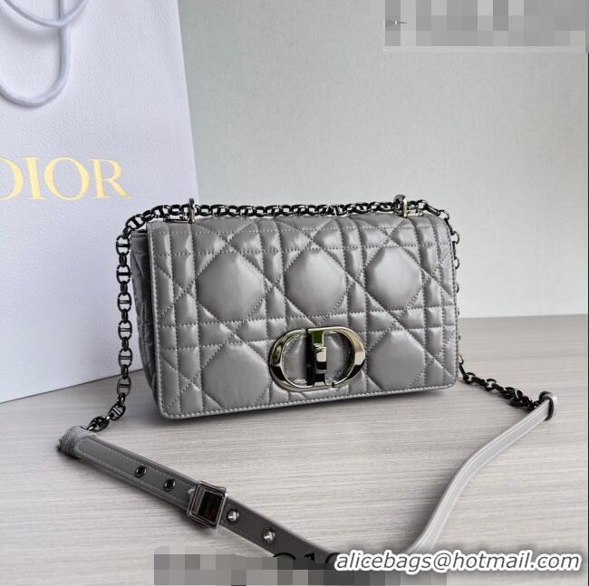 Buy Fashionable Dior Medium Caro Chain Bag in Quilted Macrocannage Calfskin M9242 Grey 2023