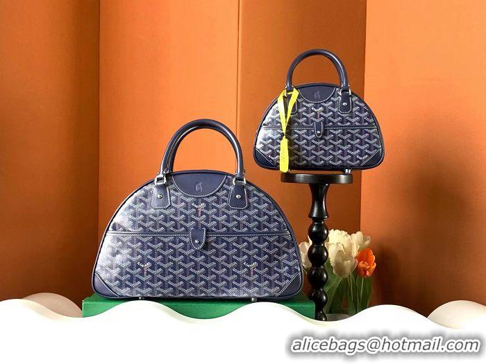 Luxury Cheap Goyard Vintage Bowling Bag Small GY8822 Navy Blue