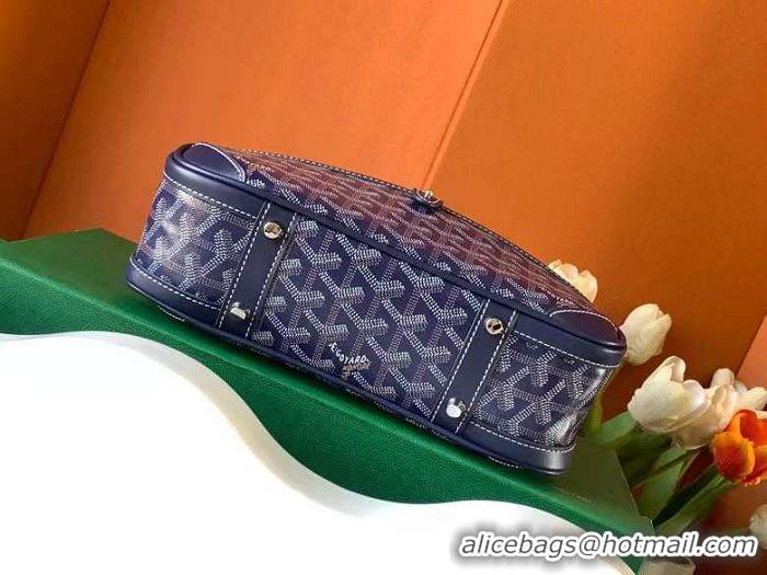 Luxury Cheap Goyard Vintage Bowling Bag Small GY8822 Navy Blue