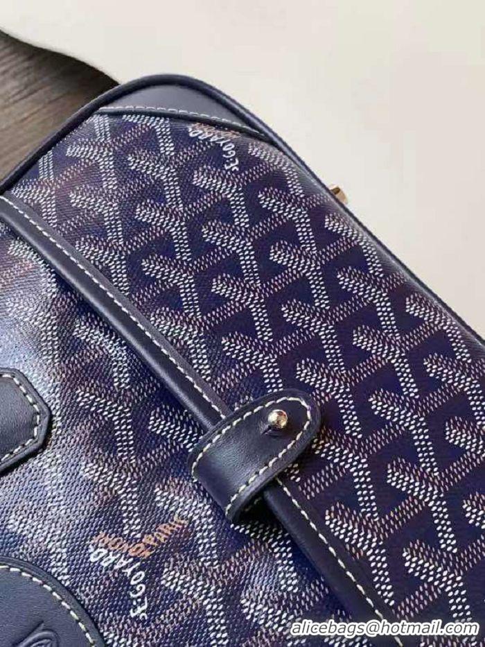 Luxury Cheap Goyard Vintage Bowling Bag Small GY8822 Navy Blue