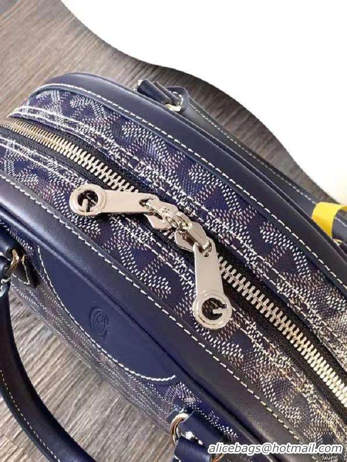 Luxury Cheap Goyard Vintage Bowling Bag Small GY8822 Navy Blue