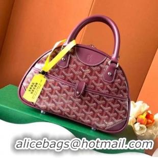 Famous Brand Goyard Vintage Bowling Bag Small GY8822 Burgundy