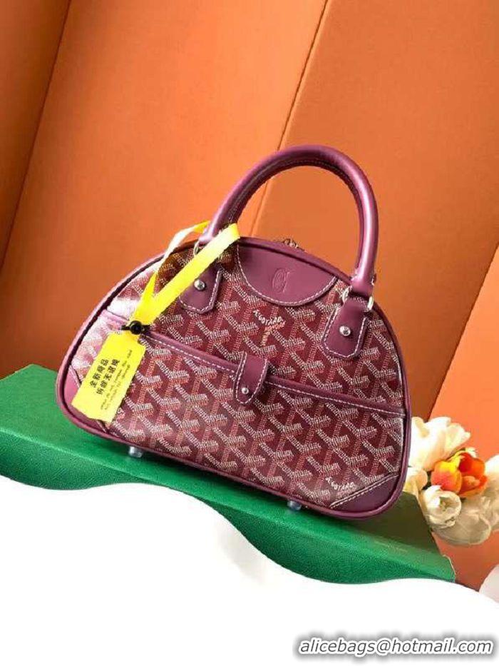 Famous Brand Goyard Vintage Bowling Bag Small GY8822 Burgundy