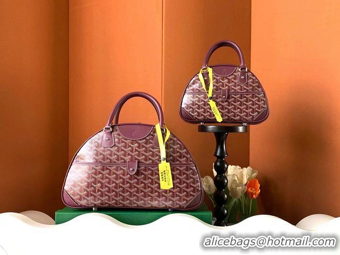 Famous Brand Goyard Vintage Bowling Bag Small GY8822 Burgundy