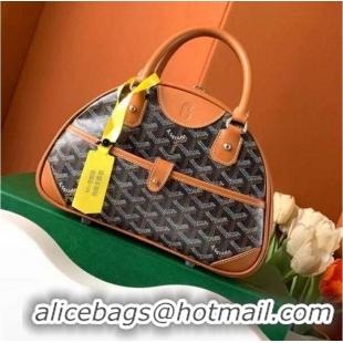 Top Design Goyard Vintage Bowling Bag Small GY8822 Black And Tan