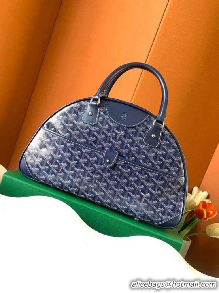 Sophisticated Grade Goyard Vintage Bowling Bag Large GY8824 Navy Blue