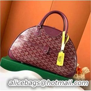 Good Taste Goyard Vintage Bowling Bag Large GY8824 Burgundy