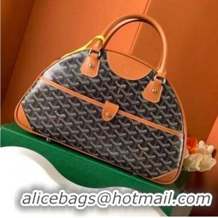 Buy Classic Goyard Vintage Bowling Bag Large GY8824 Black And Tan