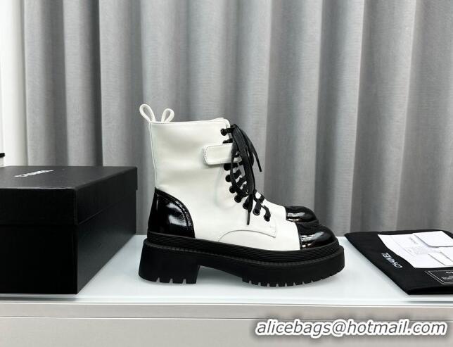 Grade Quality Chanel Ankle Boots with Strap White 91105