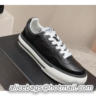 Buy Luxury Chanel Calfskin Leather Platform Sneakers Black 091123