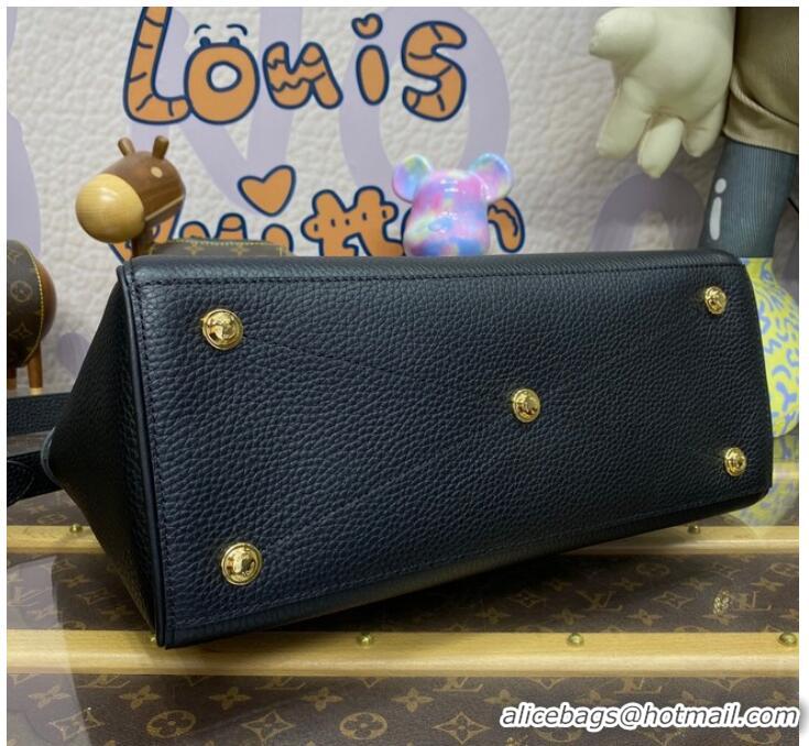 Top Grade Louis Vuitton Original Leather Lock It MM M23061 Black