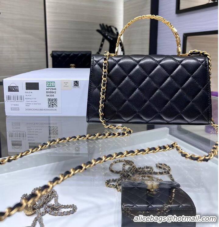 Promotional CHANEL 22B Kelly Top Handle Bag AP2946Y Black