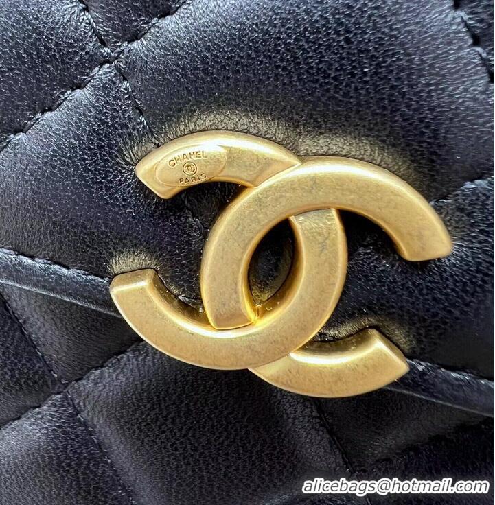 Luxury Discount CHANEL 22B Kelly Top Handle Bag AP2945Y Black